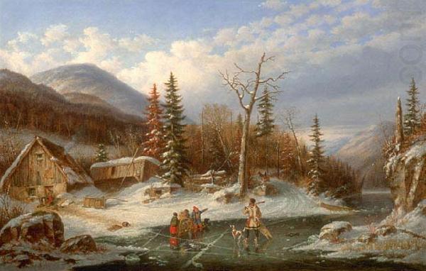 Cornelius Krieghoff Winter Landscape, Laval oil painting picture